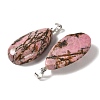 Natural Rhodonite Pendants GG-CBACB71-02P-10-2