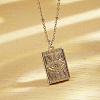 Stainless Steel Crystal Rhinestone Evil Eye Pendant Necklaces ON3045-2-1