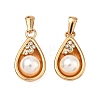 304 Stainless Steel & ABS Plastic Imitation Pearl Pendants STAS-C172-21G-1