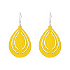 Hollow Out Teardrop Wood Dangle Earrings FS-WG5AC87-01-1