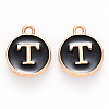Golden Plated Alloy Charms LS-X-ENAM-S118-02T-1