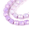 Anti-Tarnish Electroplate Glass Beads Strands GLAA-N057-6mm-04-3