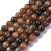 Natural Black Moonstone Beads Strands G-A219-A01-02-3