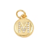 Brass Micro Pave Clear Cubic Zirconia Charms CU-CBA56CE-12G-M-1