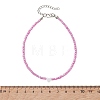 12Pcs 12 Colors Summer Beach Natural Shell Heart with Glass Beaded Anklets AJEW-AN00779-3