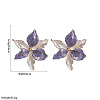 Alloy Enamel Stud Earrings for Women WG8E049-02-2
