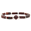 Natural Bloodstone Beads Stretch Bracelets for Men Women LS-ZE2494-3-1