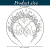 Stainless Steel Rhinestone Hair Bands for Women OHAR-WH0039-18-2