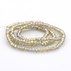 Full Rainbow Plated Faceted Rondelle  Glass Beads Strands GLAA-A024A-FR06-2