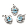 Valentine's Day Brass Micro Pave Cubic Zirconia Charms KK-N289-07P-1
