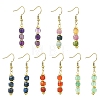 Natural Gemstone Dangle Earrings EJEW-JE07308-2