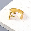 Vacuum Plating 201 Stainless Steel Cuff Rings RJEW-Z032-01G-F-2