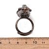 Irregular Rectangle Natural Green Quartz Adjustable Rings RJEW-M157-13R-3