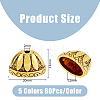 32Pcs 4 Colors Tibetan Style Alloy Bead Cones FIND-DC0003-96-2