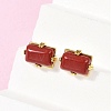 Brass Stud Earrings KK-F358-03G-01-4