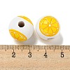 Printed Wood European Beads WOOD-G022-19A-3