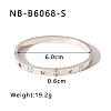 304 Stainless Steel Pave Cubic Zirconia Bangles FS-WG09E60-07-1