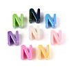 UV Plating Opaque Acrylic European Beads OACR-M027-03N-2