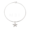 Brass Charm Necklace BJEW-Q350-07B-P-1