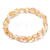 Natural Citrine Bead Stretch Bracelets LS-BJEW-K213-44-3