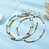 Glass Seed Beaded Necklace for Women NJEW-JN04393-2