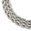304 Stainless Steel 3-Strand Rope Chain Bracelets for Women BJEW-G707-02P-2