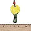 Adjustable Sunflower Porcelain Whistle Pendant Waxed Cord Necklaces for Women LS-FB-CBA68CE-01B-5