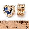 Rack Plating Alloy Enamel European Beads PALLOY-A009-24G-2