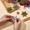 4Pcs 4 Styles Vintage SHERIFF DEPUTY Alloy Star Brooches JEWB-FG0001-80-3