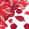 40Pcs 4 Styles Polyester Embroider Thread Iron on/Sew On Patches PATC-TA0001-45A-3