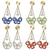 Electroplate Glass Dangle Earrings for Women EJEW-MZ00796-2