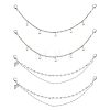 4Pcs 2 Styles Alloy Shoe Decoration Chain AJEW-FG0003-81A-1