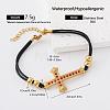 304 Stainless Steel Religion Cross Link Bracelets for Men Women IZ7438-2-1