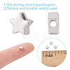 10Pcs Rhodium Plated 925 Sterling Silver Beads FIND-GO0002-59-5
