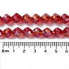 Electroplate Transparent Glass Beads Strands EGLA-I019-AB01-5