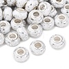 Opaque Resin Rondelle European Beads RESI-Z046-03-2