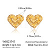 Heart 304 Stainless Steel Stud Earrings AO8083-4-1