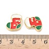 Christmas Brass Enamel Beads KK-I474-G25-3