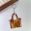 Marble Pattern Bag Acrylic Pendant Keychains PW-WGF4BEB-04-1