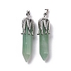 Natural Green Aventurinee Big Pointed Pendants G-E059-03AS-05-2