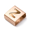 Ion Plating(IP) 304 Stainless Steel Square Slide Charms STAS-L132-18Z-RG-2