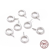 Rhodium Plated 925 Sterling Silver Screw Eye Peg Bails STER-D035-42P-1