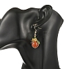 Thanksgiving Day and Halloween Theme Glass & Acrylic Beads Dangle Earrings EJEW-JE07526-2