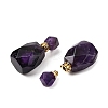 Natural Amethyst Perfume Bottle Pendants G-B149-02G-02-2