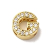 Brass Micro Pave Cubic Zirconia Beads KK-H487-25G-07-1