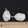 Natural Quartz Crystal Pendants G-C140-06G-3