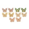 Rack Plating Brass with Cubic Zirconia Stud Earrings for Women EJEW-G394-06G-1