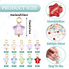 100Pcs 10 Colors Transparent Glass Star Charms PALLOY-TAC0266-4