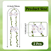 Flower Polyester with Iron wire Upper Arm Cuff Bangles for Women AJEW-GF0014-08C-2