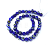 Handmade Evil Eye Lampwork Round Bead Strands LAMP-L055-8mm-25-2